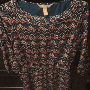 Quarter sleeve multicolor dress